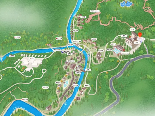 莱城结合景区手绘地图智慧导览和720全景技术，可以让景区更加“动”起来，为游客提供更加身临其境的导览体验。